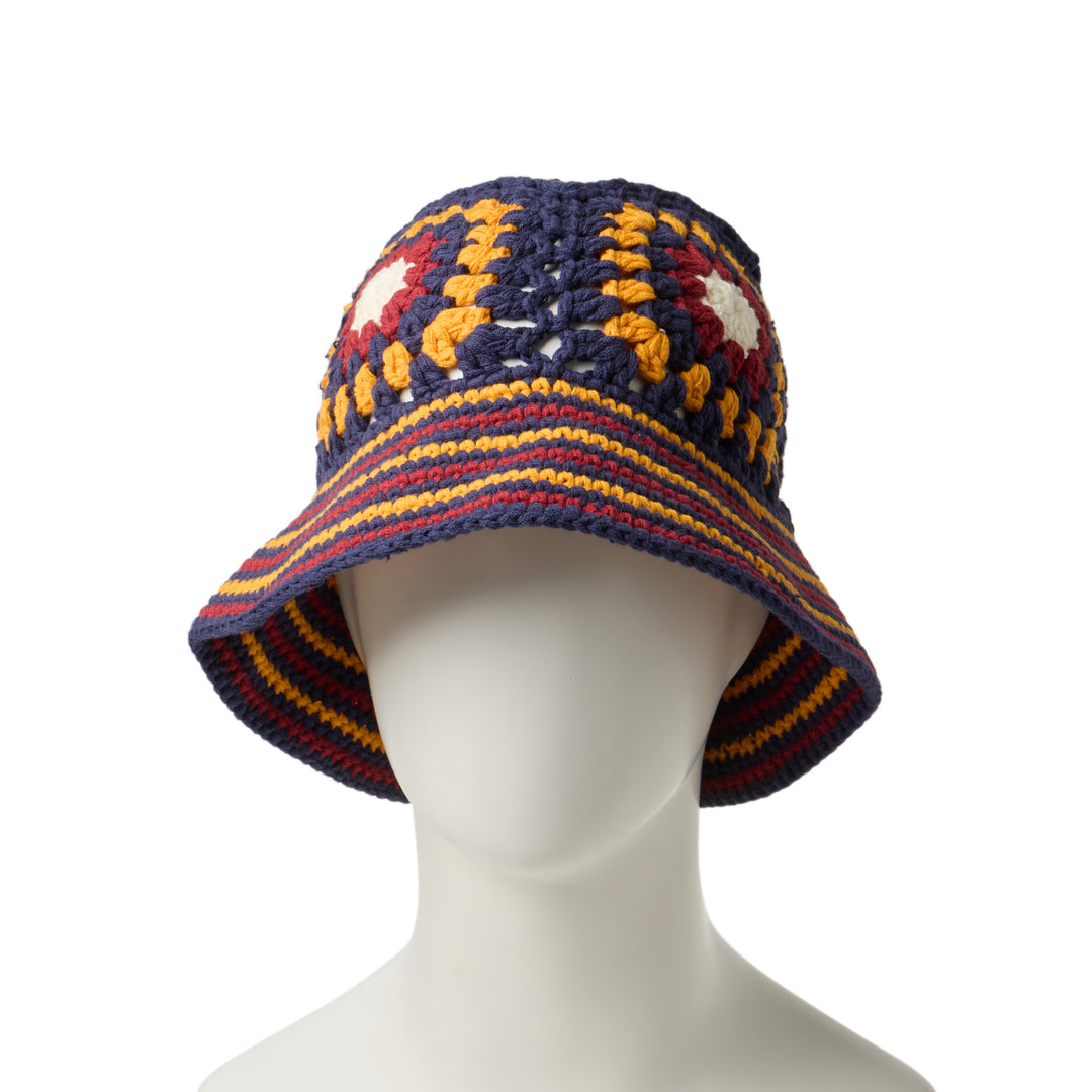 Crochet Multicolor Knit Bucket