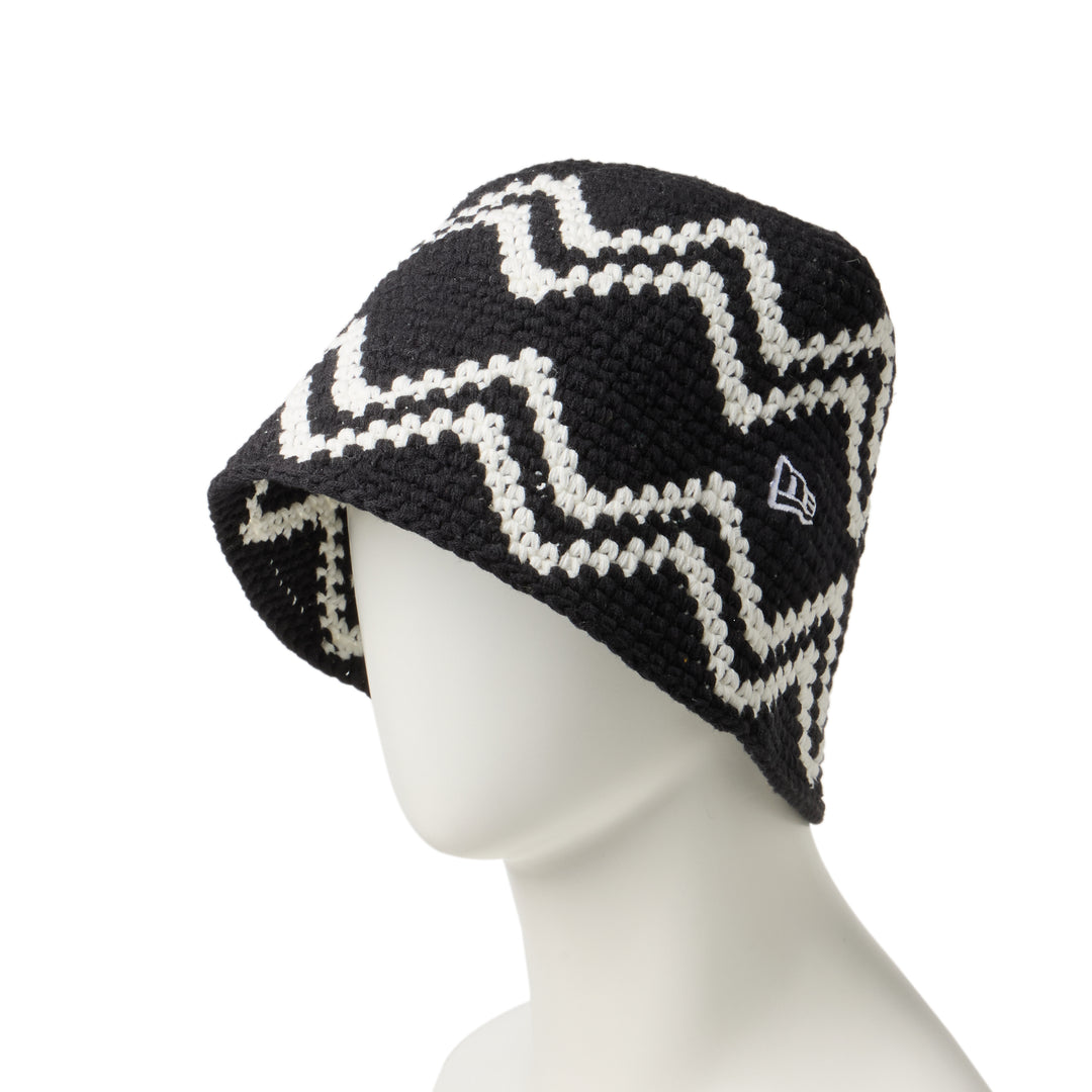 Crochet Black Knit Bucket
