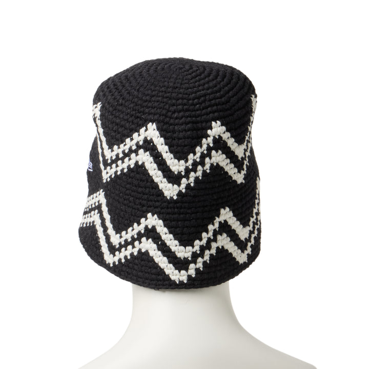 Crochet Black Knit Bucket