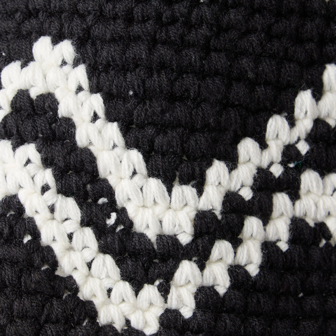 Crochet Black Knit Bucket
