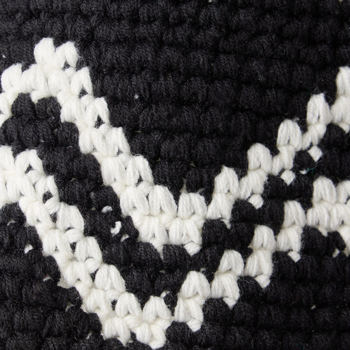 Crochet Black Knit Bucket