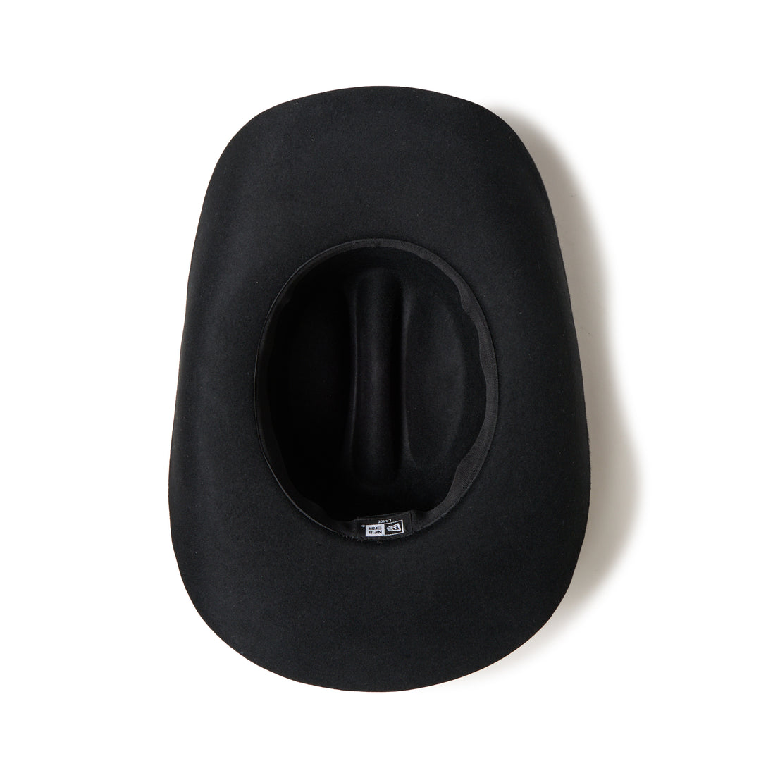 New Era Black Wool Felt Cowboy Hat