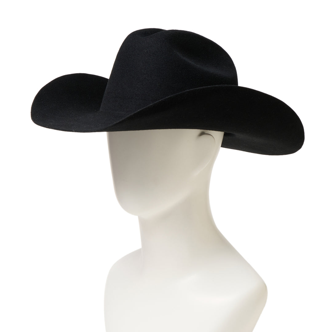 New Era Black Wool Felt Cowboy Hat