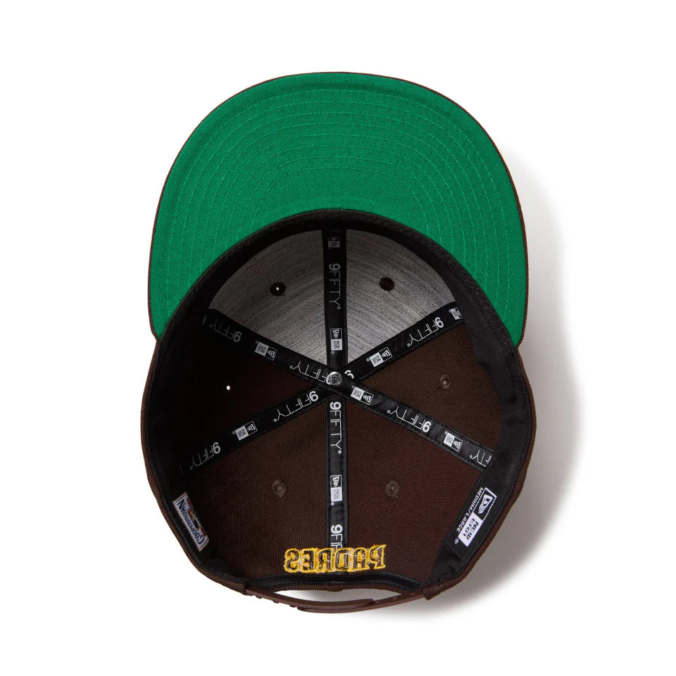 9FIFTY Soft Buckram San Diego Padres Cooperstown MLB Double Logo Burnt Wood Snapback