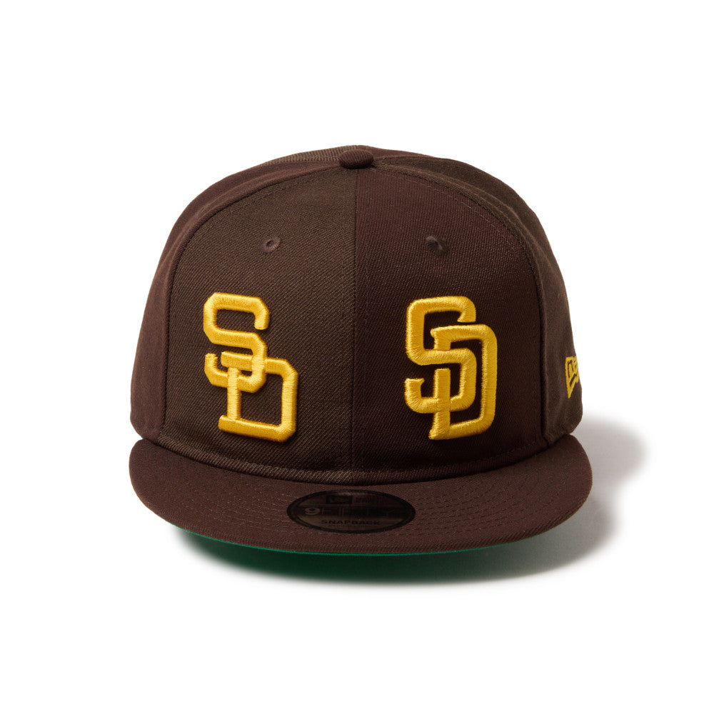 9FIFTY Soft Buckram San Diego Padres Cooperstown MLB Double Logo Burnt Wood Snapback