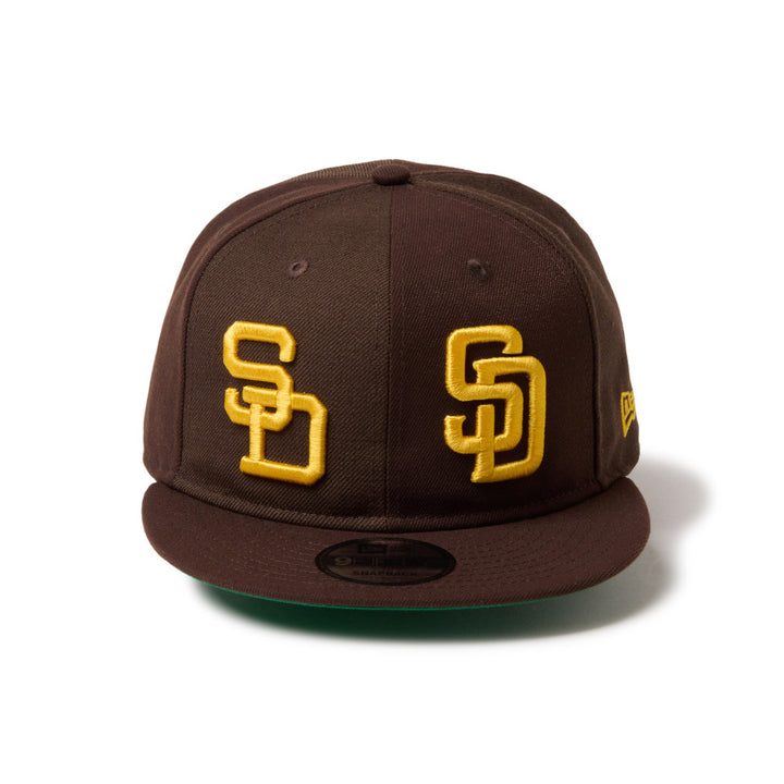 9FIFTY Soft Buckram San Diego Padres Cooperstown MLB Double Logo Burnt Wood Snapback