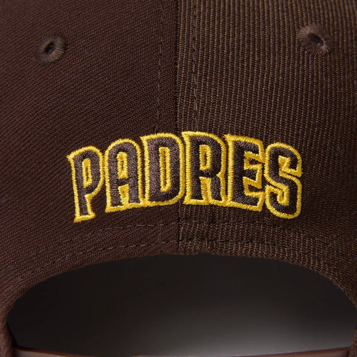 9FIFTY Soft Buckram San Diego Padres Cooperstown MLB Double Logo Burnt Wood Snapback