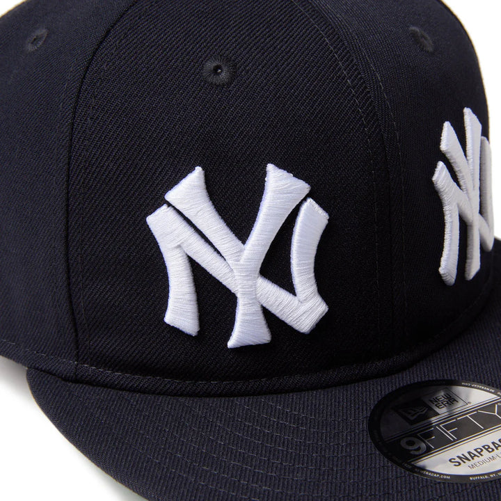 9FIFTY Soft Buckram New York Yankees Cooperstown MLB Double Logo Navy Snapback