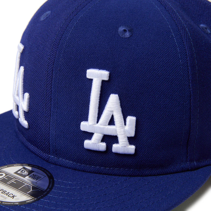 9FIFTY Soft Buckram Los Angesles Dodgers Cooperstown MLB Double Logo Dark Royal Snapback