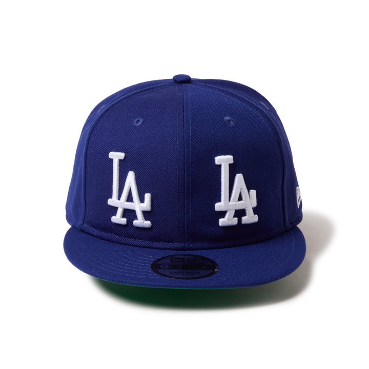 9FIFTY Soft Buckram Los Angesles Dodgers Cooperstown MLB Double Logo Dark Royal Snapback