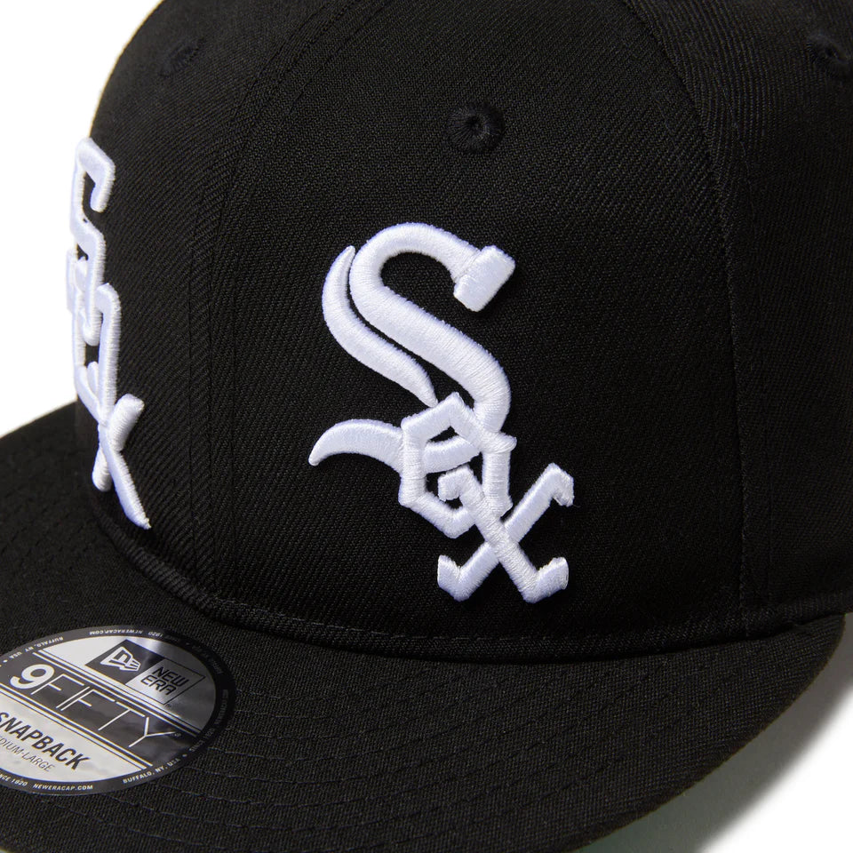 9FIFTY Soft Buckram Chicago White Sox Cooperstown MLB Double Logo Black Snapback