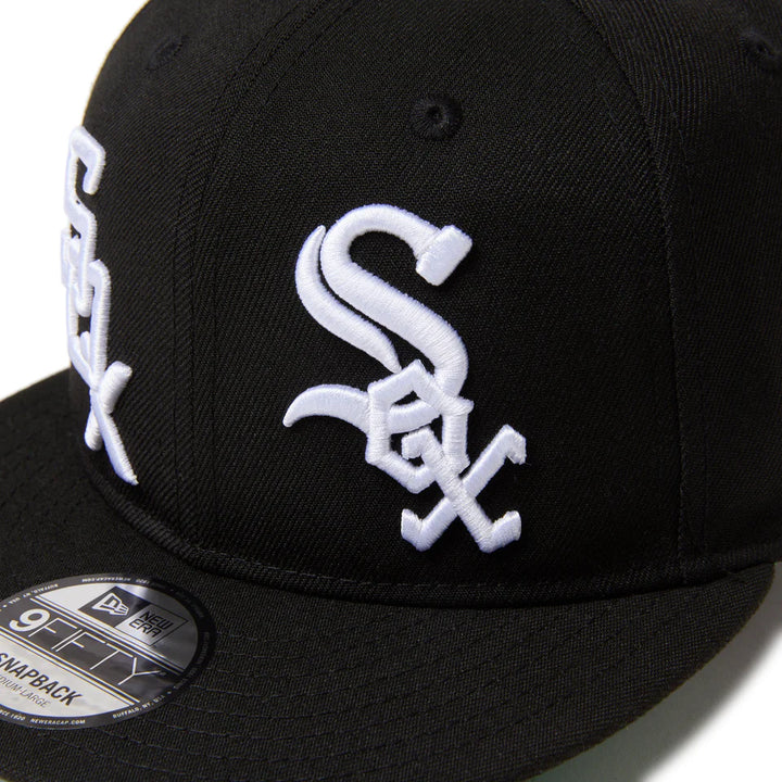9FIFTY Soft Buckram Chicago White Sox Cooperstown MLB Double Logo Black Snapback