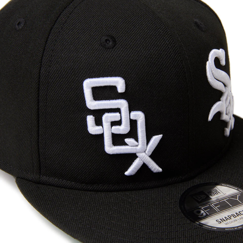 9FIFTY Soft Buckram Chicago White Sox Cooperstown MLB Double Logo Black Snapback