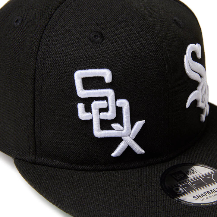 9FIFTY Soft Buckram Chicago White Sox Cooperstown MLB Double Logo Black Snapback