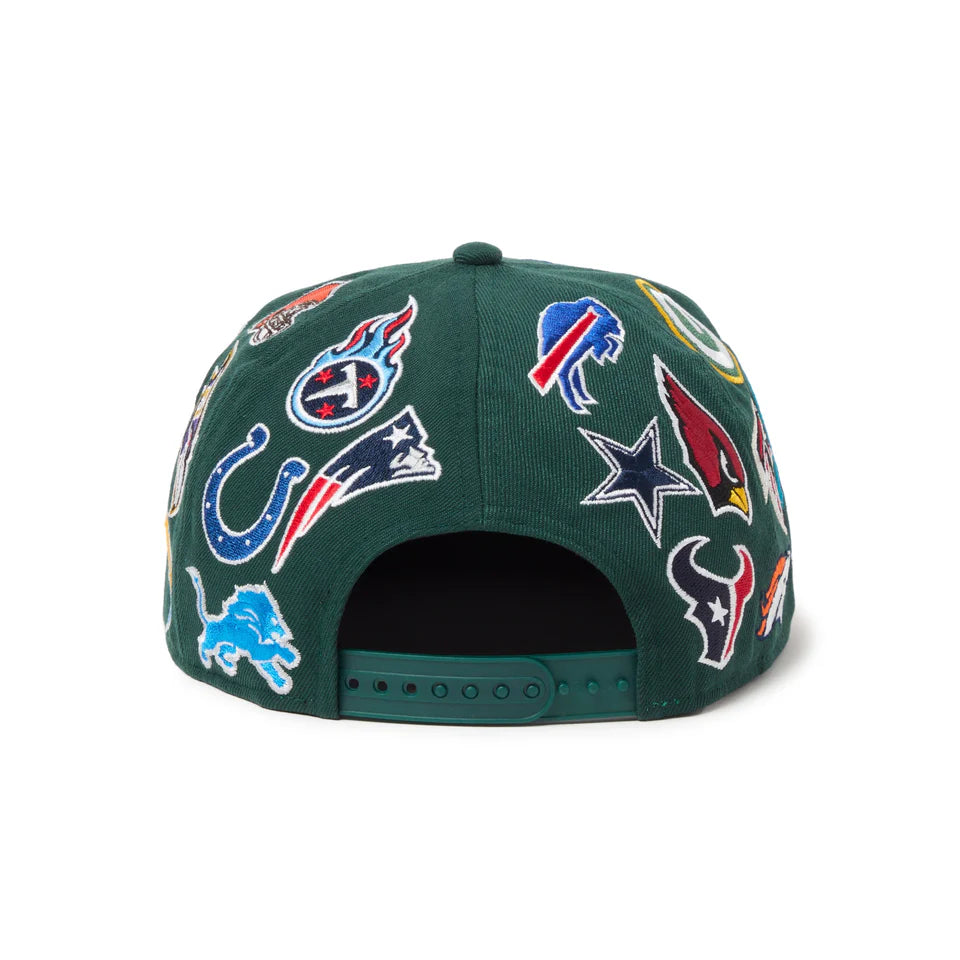 9FIFTY NFL League Allover Dark Green Snapback