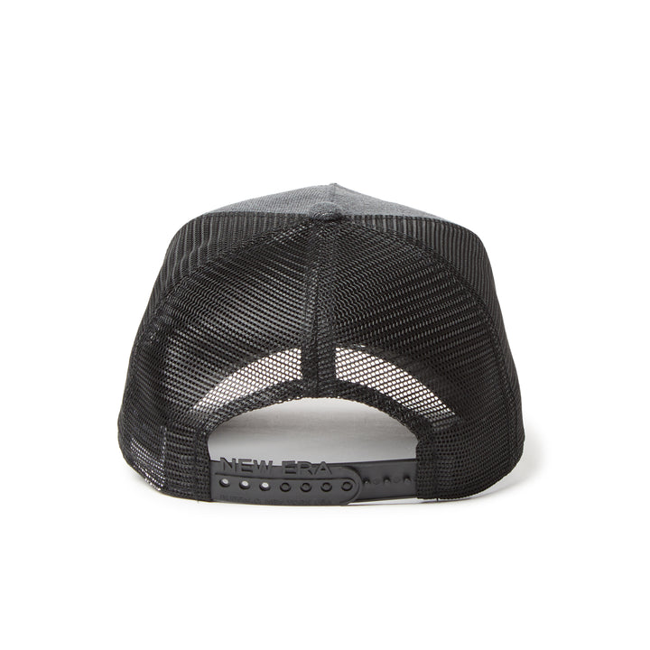 9FORTY A-Frame Trucker Woven Patch Graphite Washed Denim Snapback
