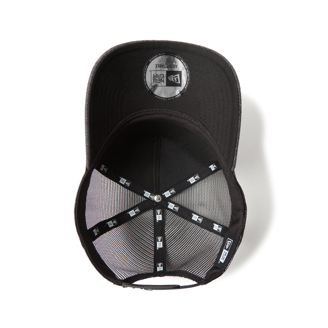 9FORTY A-Frame Trucker Woven Patch Graphite Washed Denim Snapback