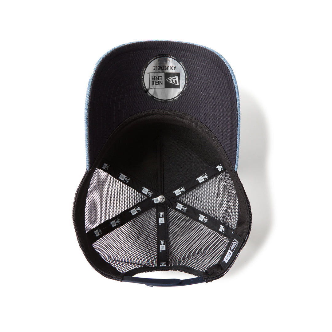 9FORTY A-Frame Trucker Woven Patch Blue Washed Denim Snapback