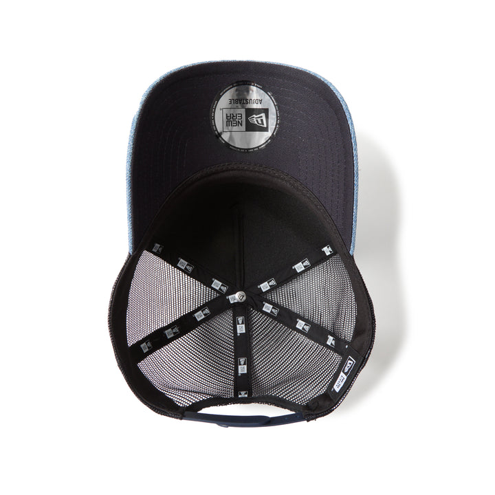 9FORTY A-Frame Trucker Woven Patch Blue Washed Denim Snapback
