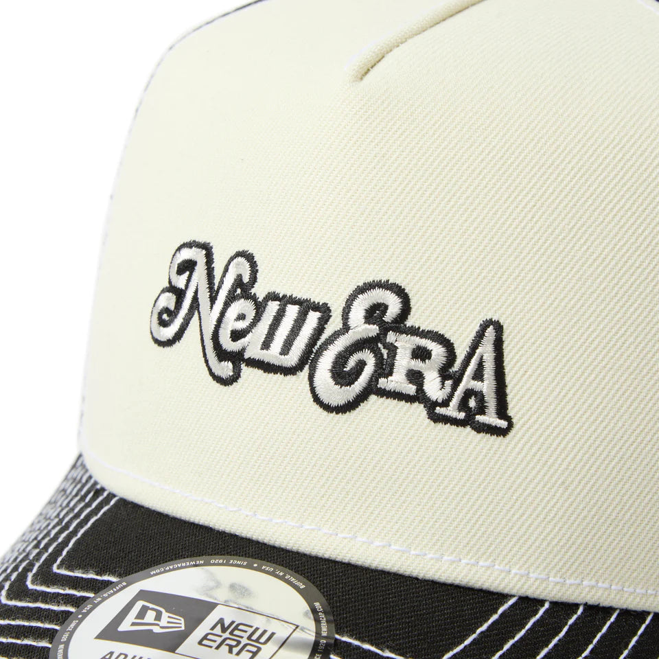 9FORTY A-Frame Trucker Archive Mix Logo Chrome Black Snapback
