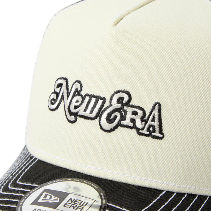 9FORTY A-Frame Trucker Archive Mix Logo Chrome Black Snapback