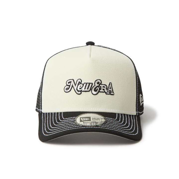 9FORTY A-Frame Trucker Archive Mix Logo Chrome Black Snapback
