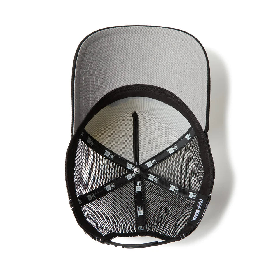9FORTY A-Frame Trucker Archive Mix Logo Chrome Black Snapback