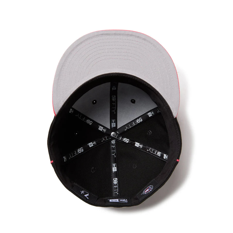 59FIFTY New York Yankees  MLB Piping 2-Tone Black Coral Fitted