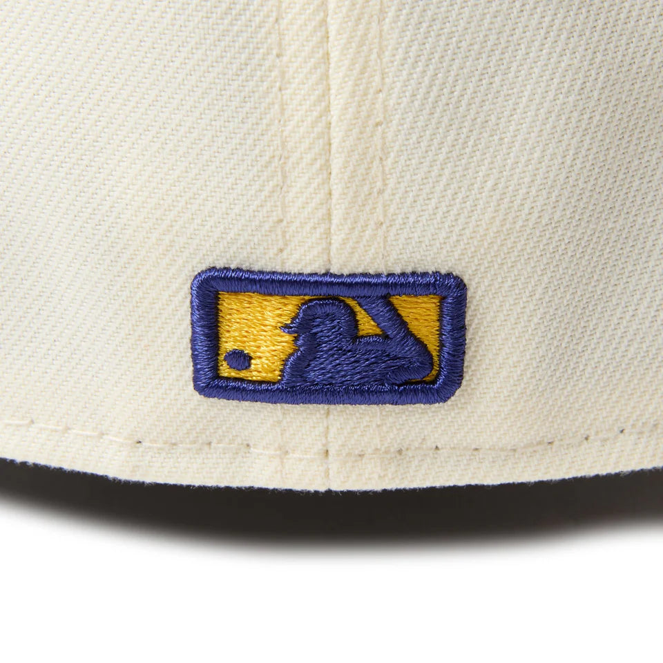 59FIFTY Los Angeles Dodgers MLB Piping 2-Tone Chrome Gold Fitted