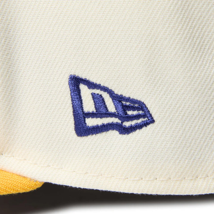59FIFTY Los Angeles Dodgers MLB Piping 2-Tone Chrome Gold Fitted