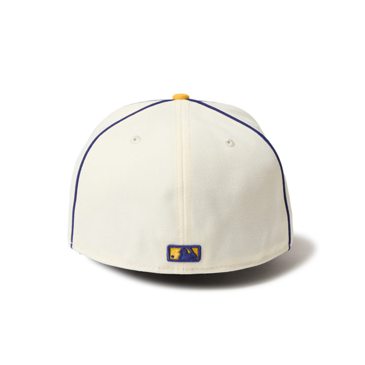 59FIFTY Los Angeles Dodgers MLB Piping 2-Tone Chrome Gold Fitted