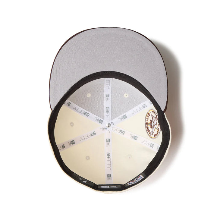 59FIFTY San Diego Padres Cooperstown MLB 2-Tone Wine Cork Burnt Wood Visor Fitted