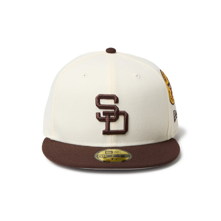 59FIFTY San Diego Padres Cooperstown MLB 2-Tone Wine Cork Burnt Wood Visor Fitted