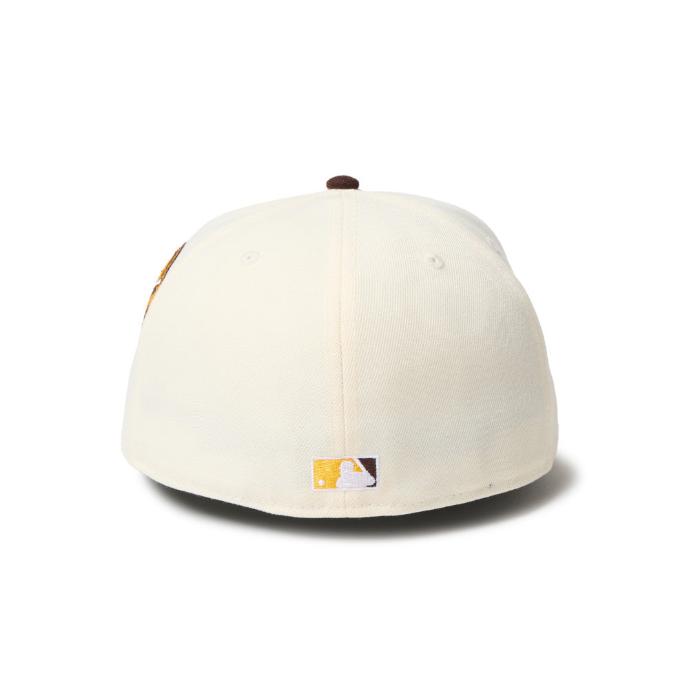 59FIFTY San Diego Padres Cooperstown MLB 2-Tone Wine Cork Burnt Wood Visor Fitted