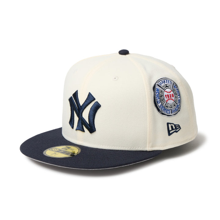 59FIFTY New York Yankees Cooperstown MLB 2-Tone Wine Cork Navy Visor Fitted