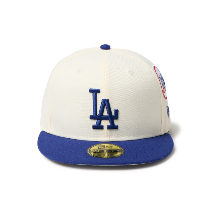 59FIFTY Los Angeles Dodgers Cooperstown MLB 2-Tone Wine Cork Dark Royal Visor Fitted
