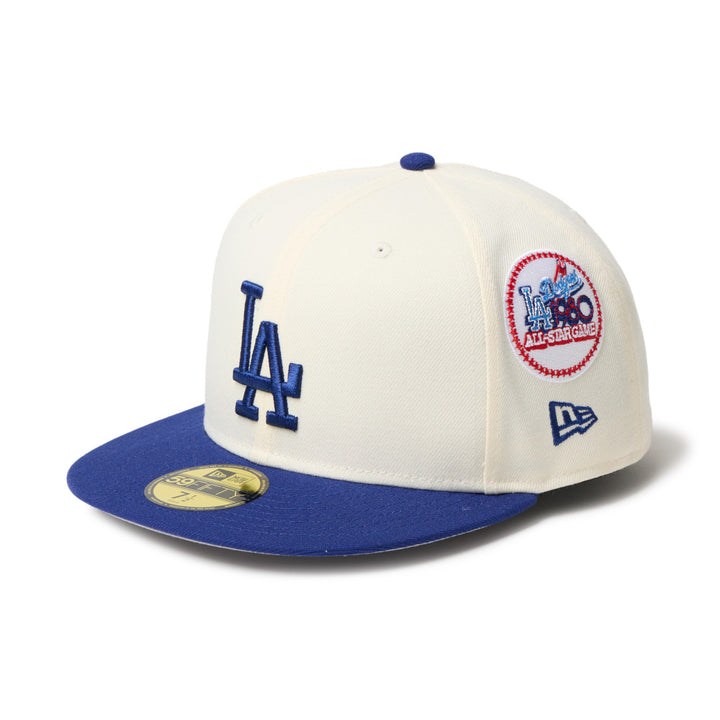 59FIFTY Los Angeles Dodgers Cooperstown MLB 2-Tone Wine Cork Dark Royal Visor Fitted