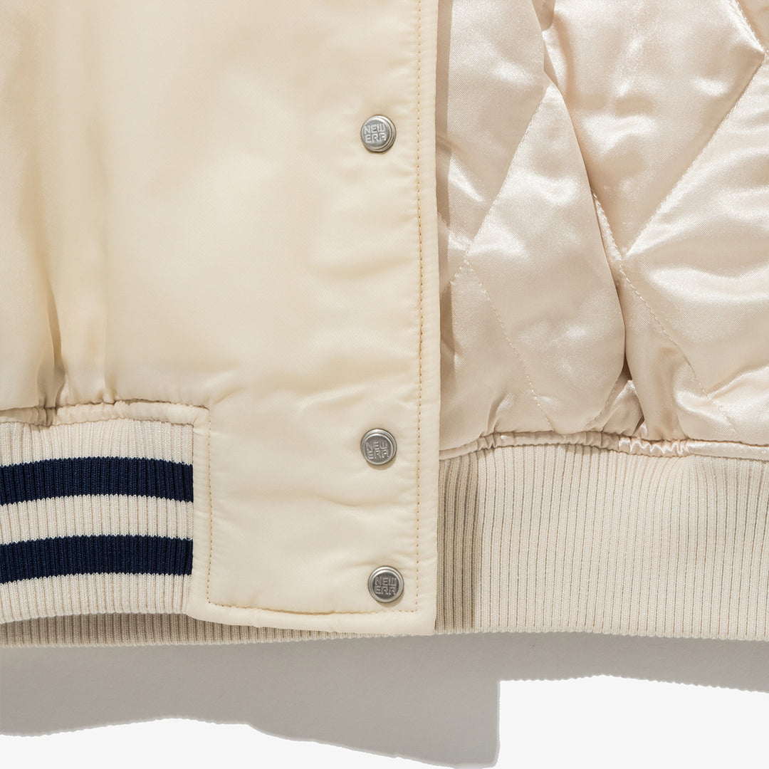 Milwaukee Brewers MLB Authentic Ivory Stadium Jacket