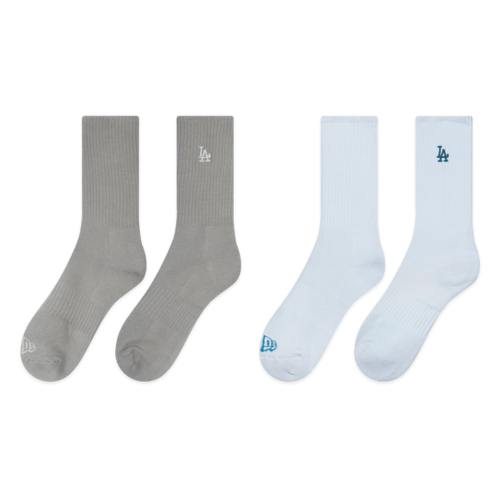 2-Pairs Los Angeles Dodgers Color Era Pebble Socks