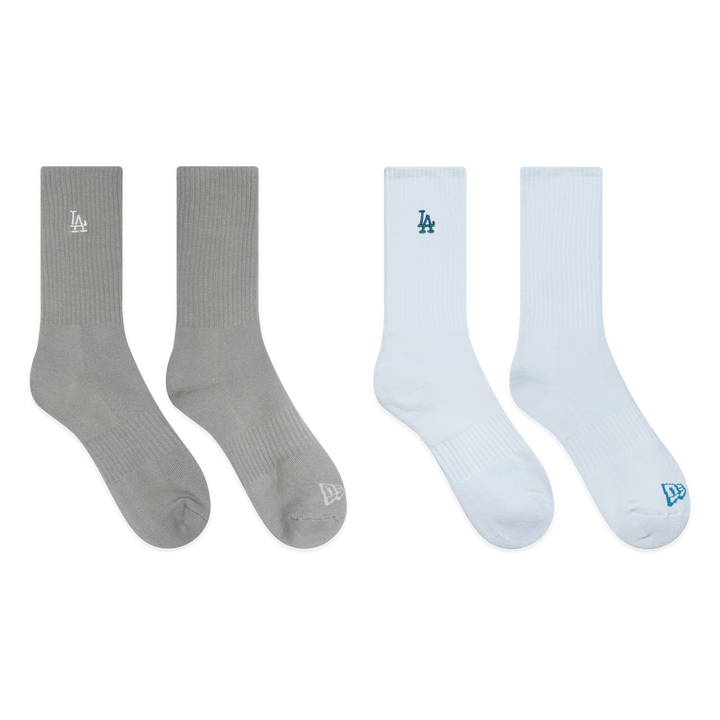 2-Pairs Los Angeles Dodgers Color Era Pebble Socks