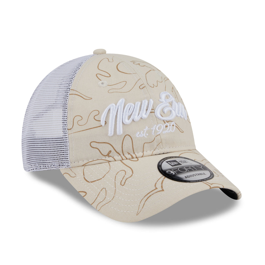 9FORTY Unstructured Trucker New Era Resort Vintage Stone White Adjustable