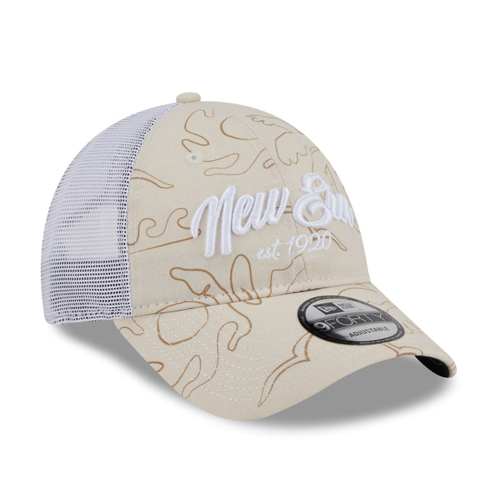 9FORTY Unstructured Trucker New Era Resort Vintage Stone White Adjustable