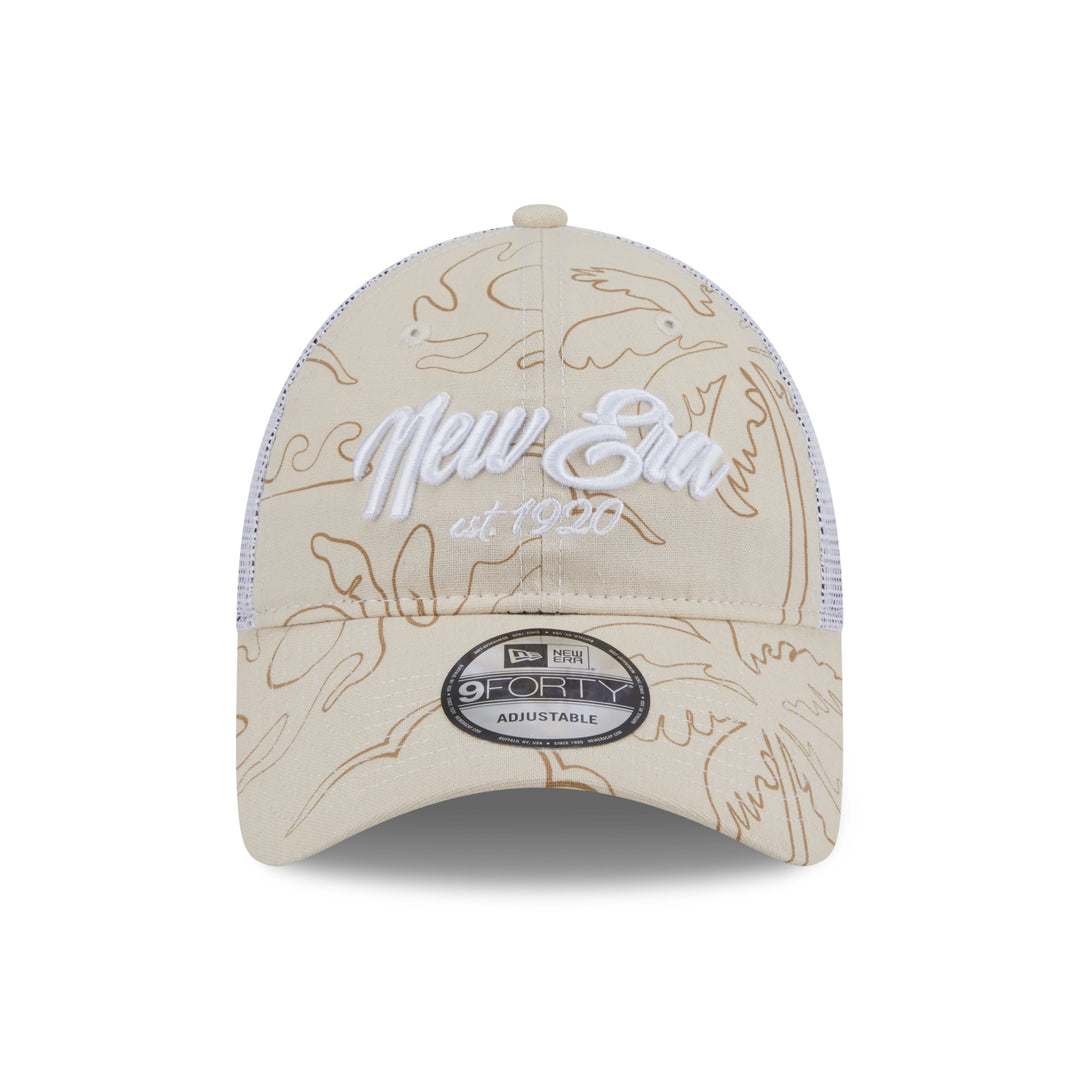 9FORTY Unstructured Trucker New Era Resort Vintage Stone White Adjustable