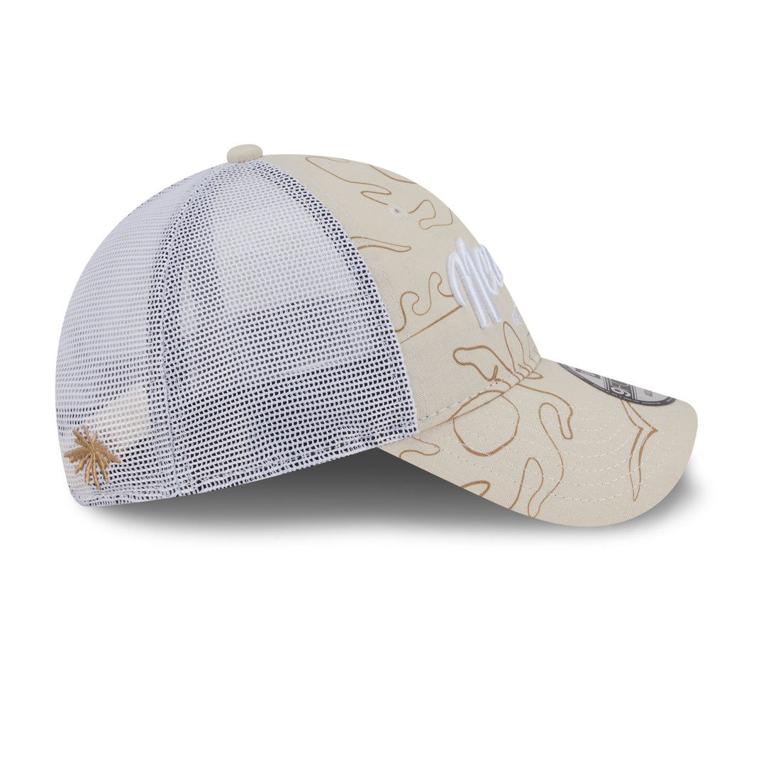9FORTY Unstructured Trucker New Era Resort Vintage Stone White Adjustable