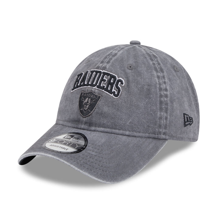 9FORTY Unstructured Las Vegas Raiders Wear Black Washed Gray Adjustable