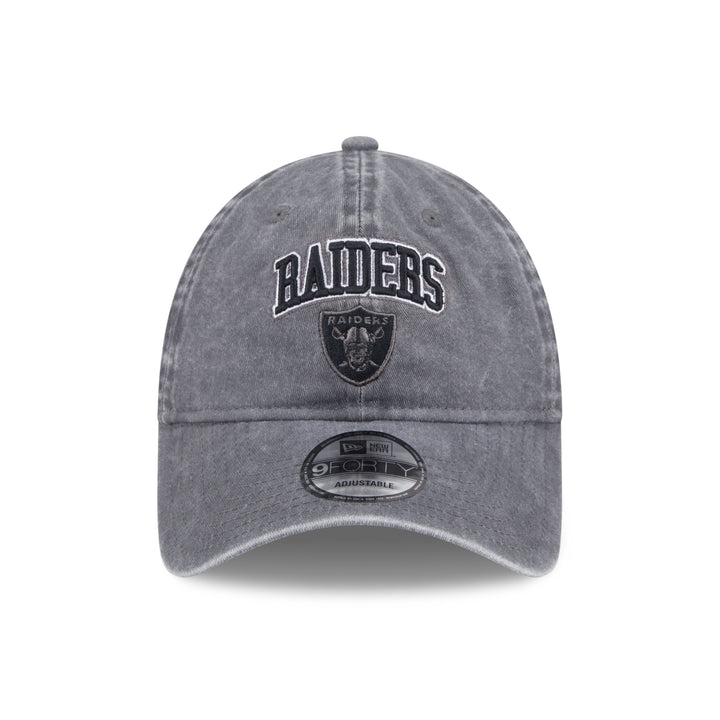9FORTY Unstructured Las Vegas Raiders Wear Black Washed Gray Adjustable