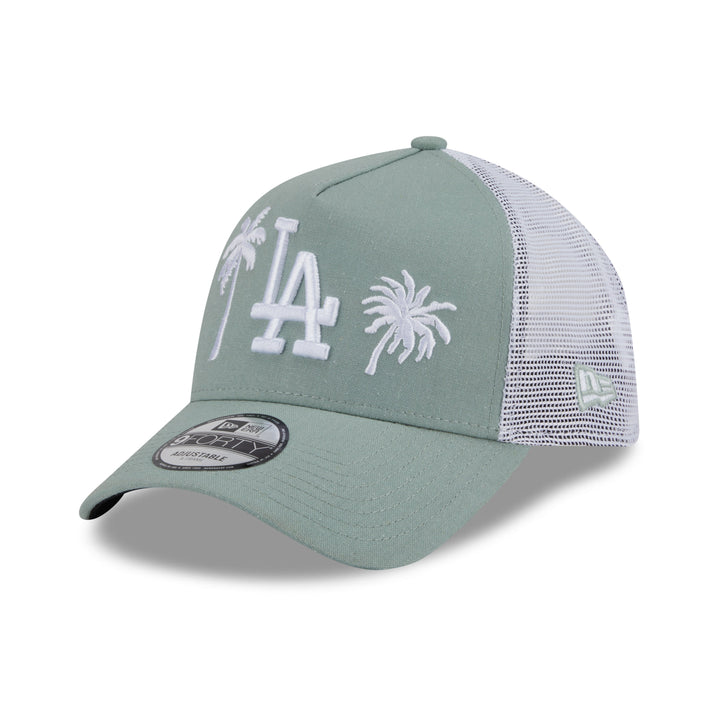 9FORTY A-Frame Trucker Los Angeles Dodgers Resort Everest Green Snapback