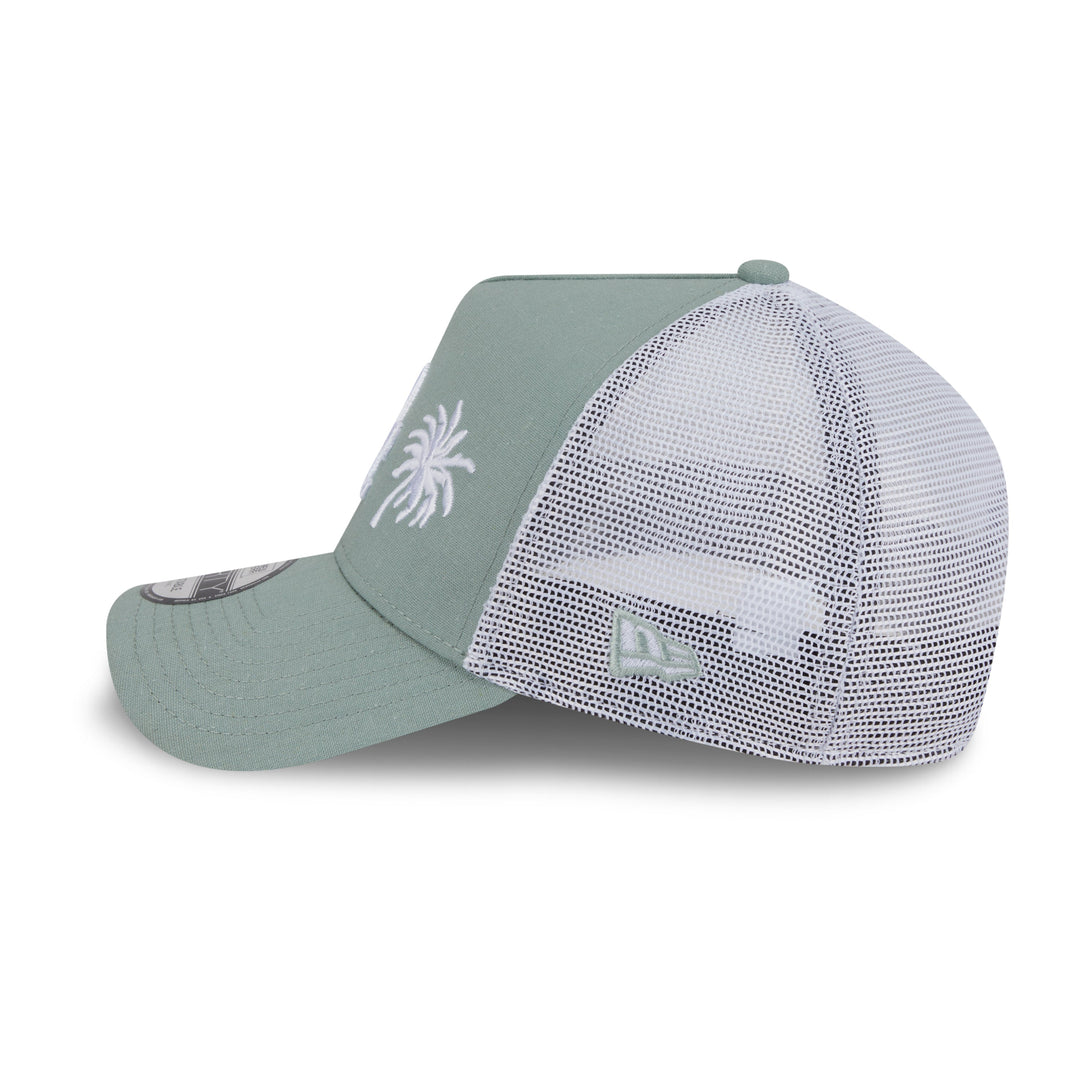 9FORTY A-Frame Trucker Los Angeles Dodgers Resort Everest Green Snapback