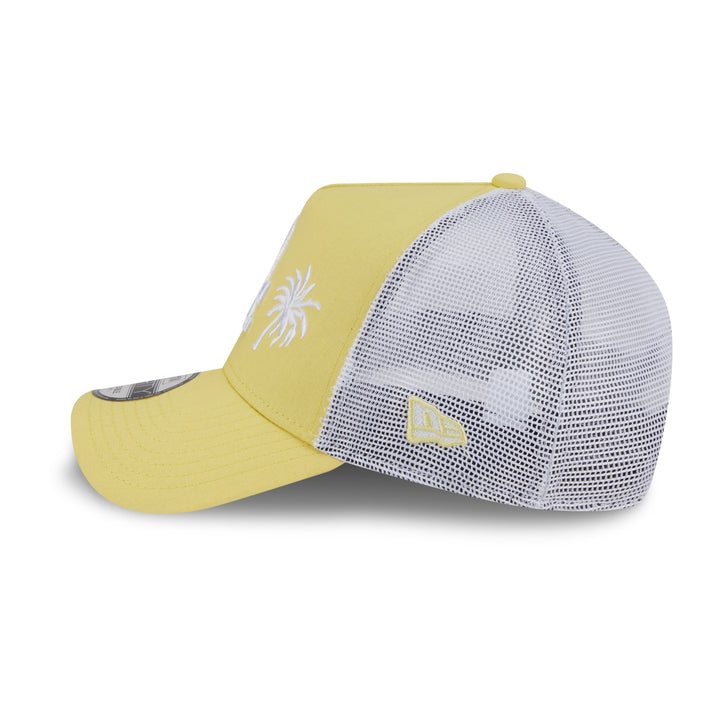 9FORTY A-Frame Trucker Los Angeles Dodgers Resort Baby Yellow Snapback