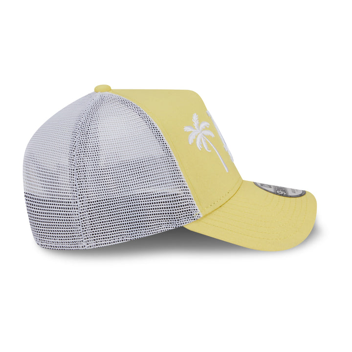 9FORTY A-Frame Trucker Los Angeles Dodgers Resort Baby Yellow Snapback
